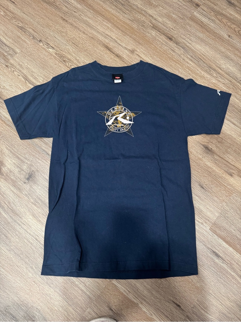 90’s Genuine Rusty Brand Navy Graphic Star Logo Short Sleeve Tee